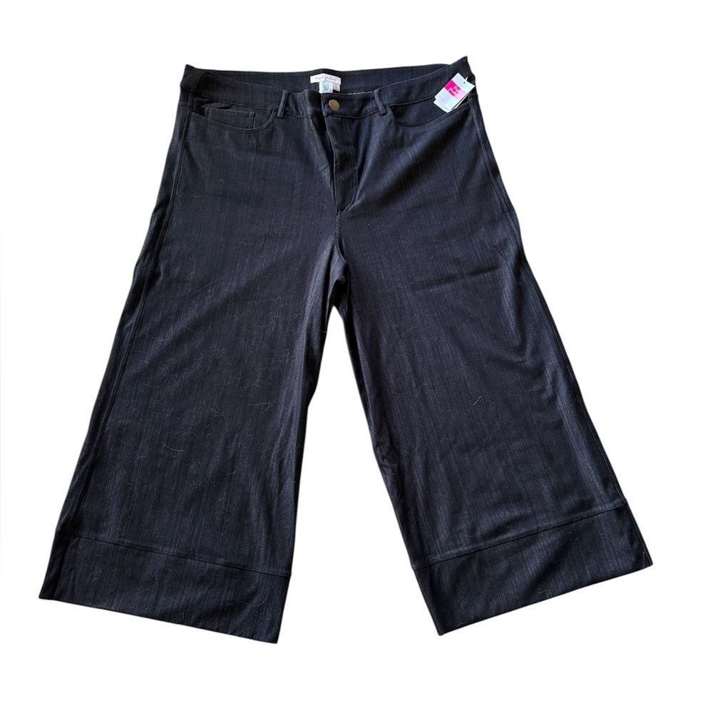 Fresh Produce Freshfit Wide Leg Crop Pants Capri Black Size 3X NWT